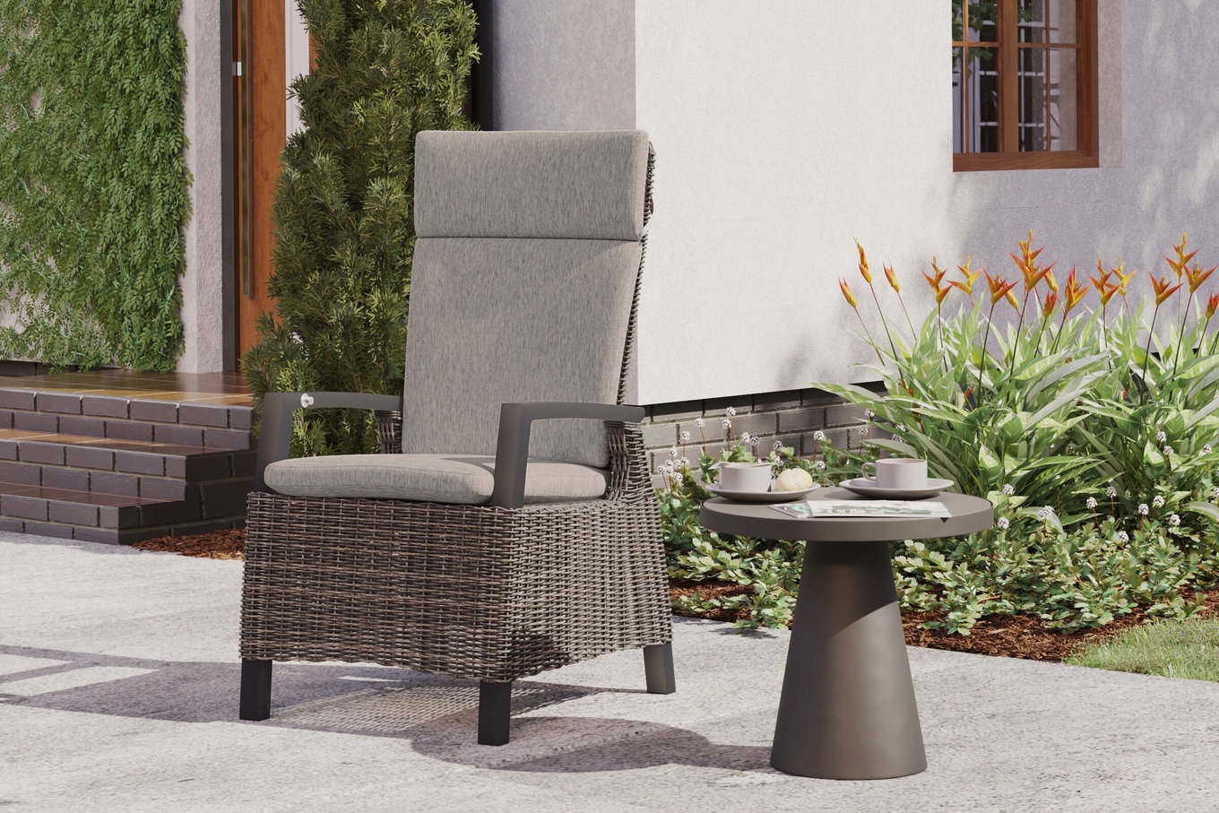 Fauteuil SIENA GARDEN Corido Dining, charcoal, Alu / Tressage Gardino®, 76 x 62 x 109 cm, réglable 20204__1