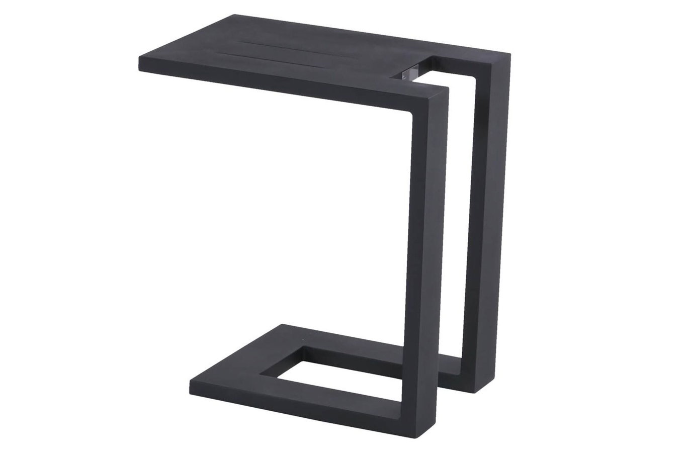 HARTMAN Tim Table d'appoint, noir, aluminium, 30x50cm, parfait pour bains de soleil 18734__1