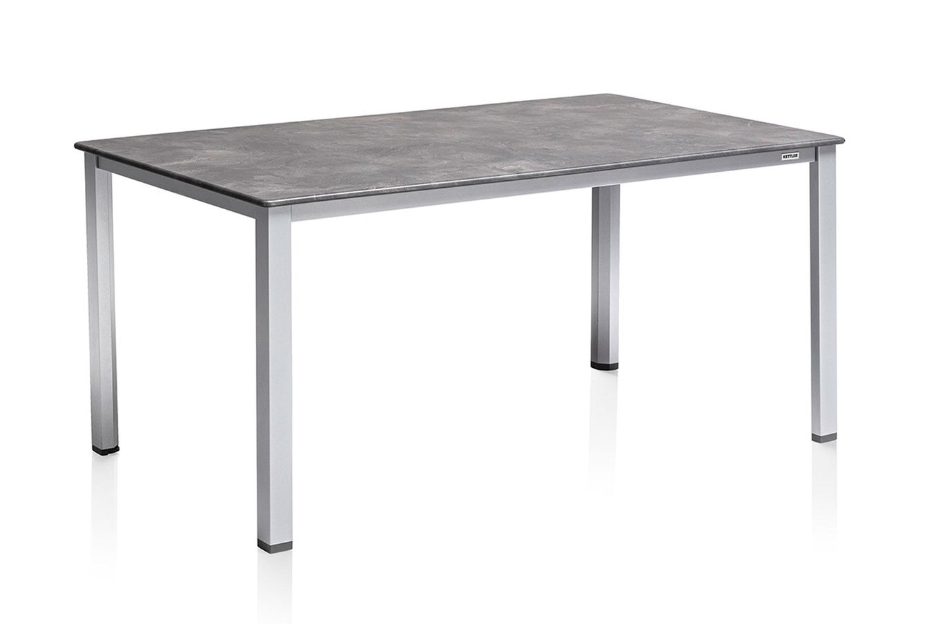 KETTLER Cubic Table à manger, argent/anthracite, Aluminium, 160x90 cm, 0301821-0100 23943__1