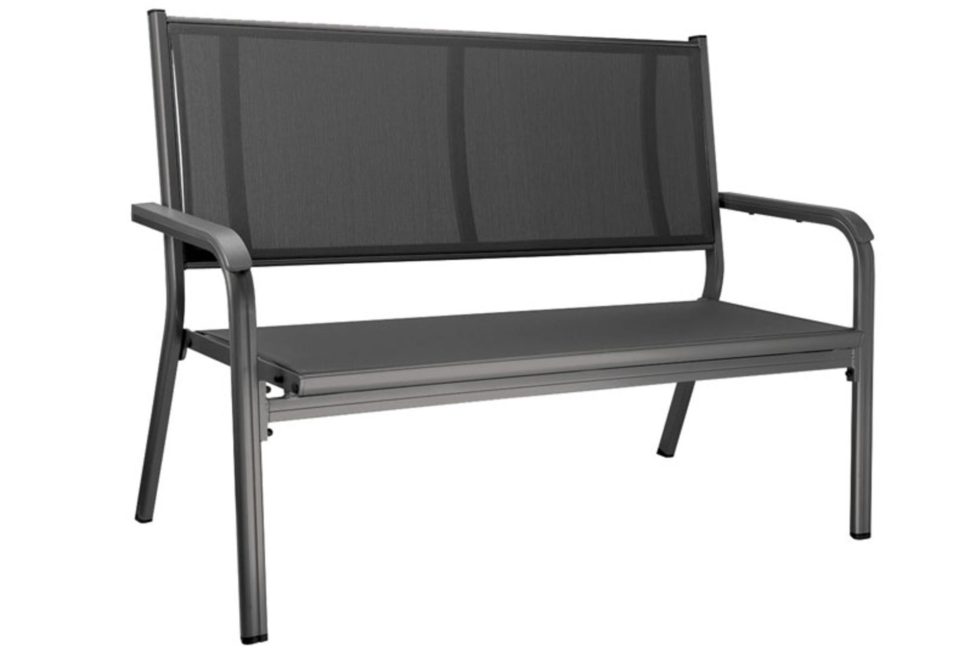 KETTLER BasicPlus Banc 2 places, anthracite/anthracite, Alu/Textilène, 140x65cm, 0301211-7000 10708_2__1