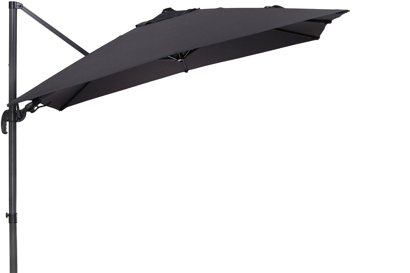 SCHNEIDER Parasol déporté Rhodos Eco Twist, anthracite, carré, 270 x 270 cm 16619__1