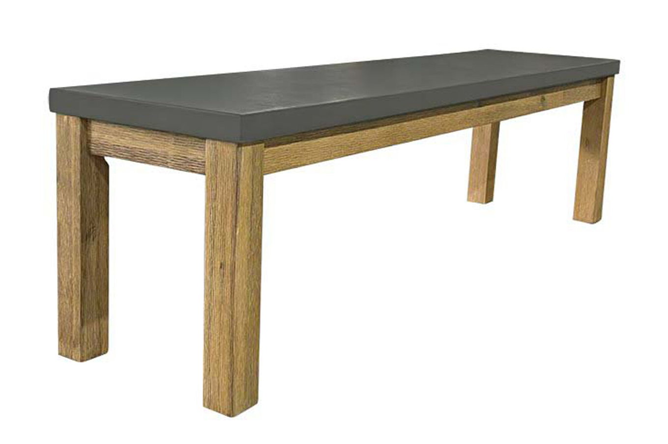 Banc OUTFLEXX, gris, fibres-ciment / bois d'acacia, 160x40x25cm 30839__1