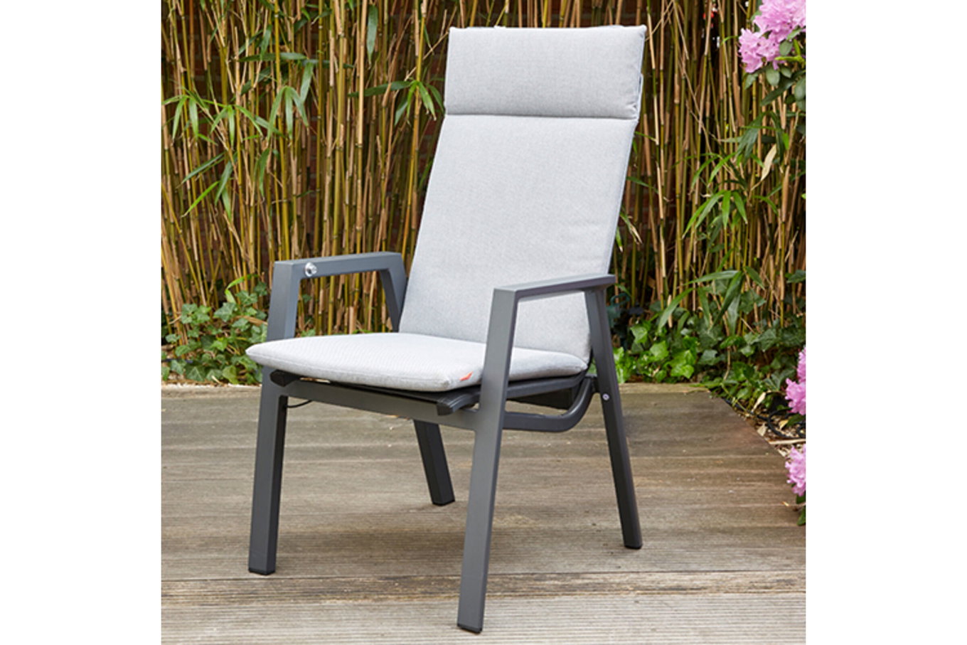 Fauteuil empilable SIENA GARDEN Valencia Move, anthracite mat, Alu/Ranotex, 59 x 72 x 110 cm, réglable en continu 30809__1