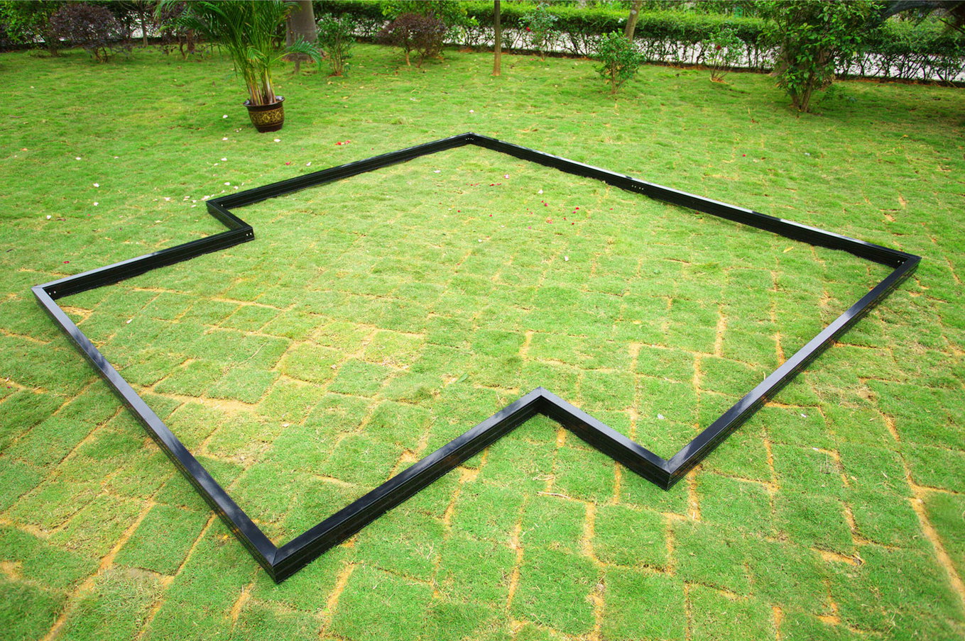 OUTFLEXX Fondation pour serre 22283, noir, alu, 320x376x9cm, thermolaqué 22269__1