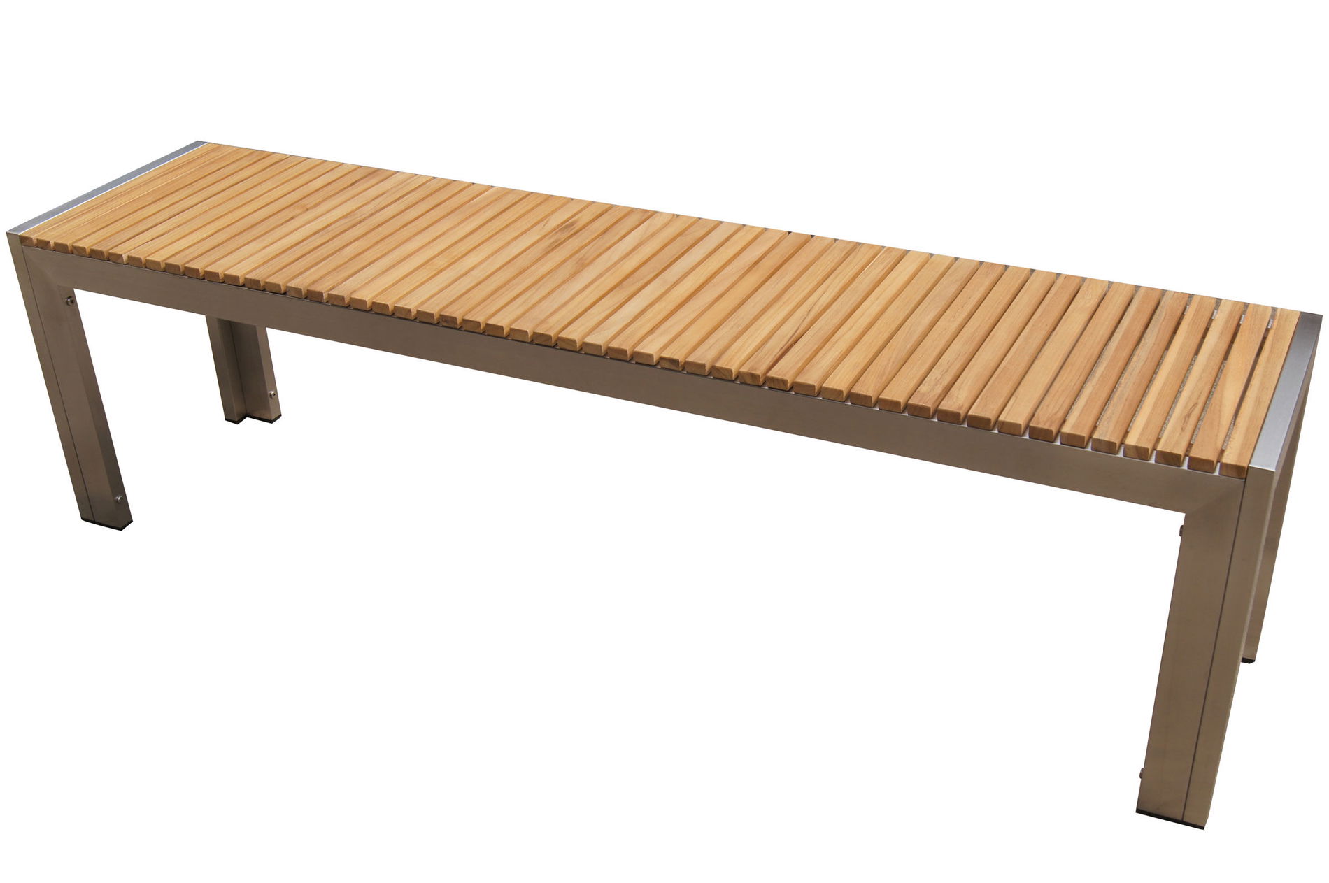 Banc OUTFLEXX en acier inoxydable/bois de teck, 160x38x45cm, produit certifié FSC® 7102__1