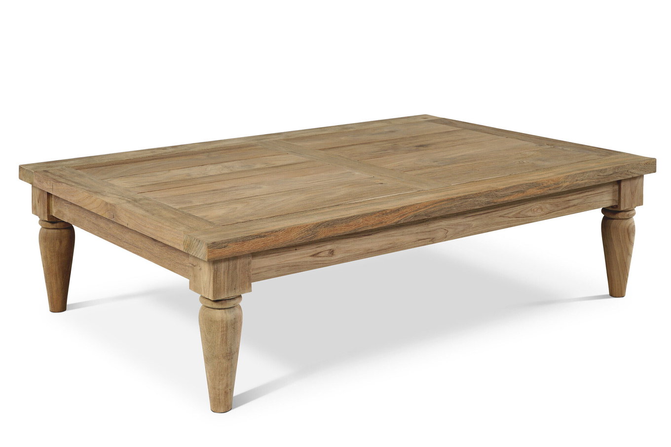 Table de salon OUTFLEXX, naturel, teck recyclé, 120x80x31cm, pieds de table élaborés, produit certifié FSC® 20312__1
