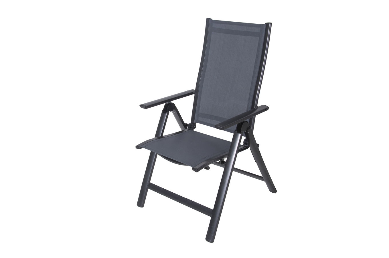 OUTFLEXX Chaise pliante, anthracite/gris, Alu/Textilène, 70 x 58 x 106 cm 21313__1
