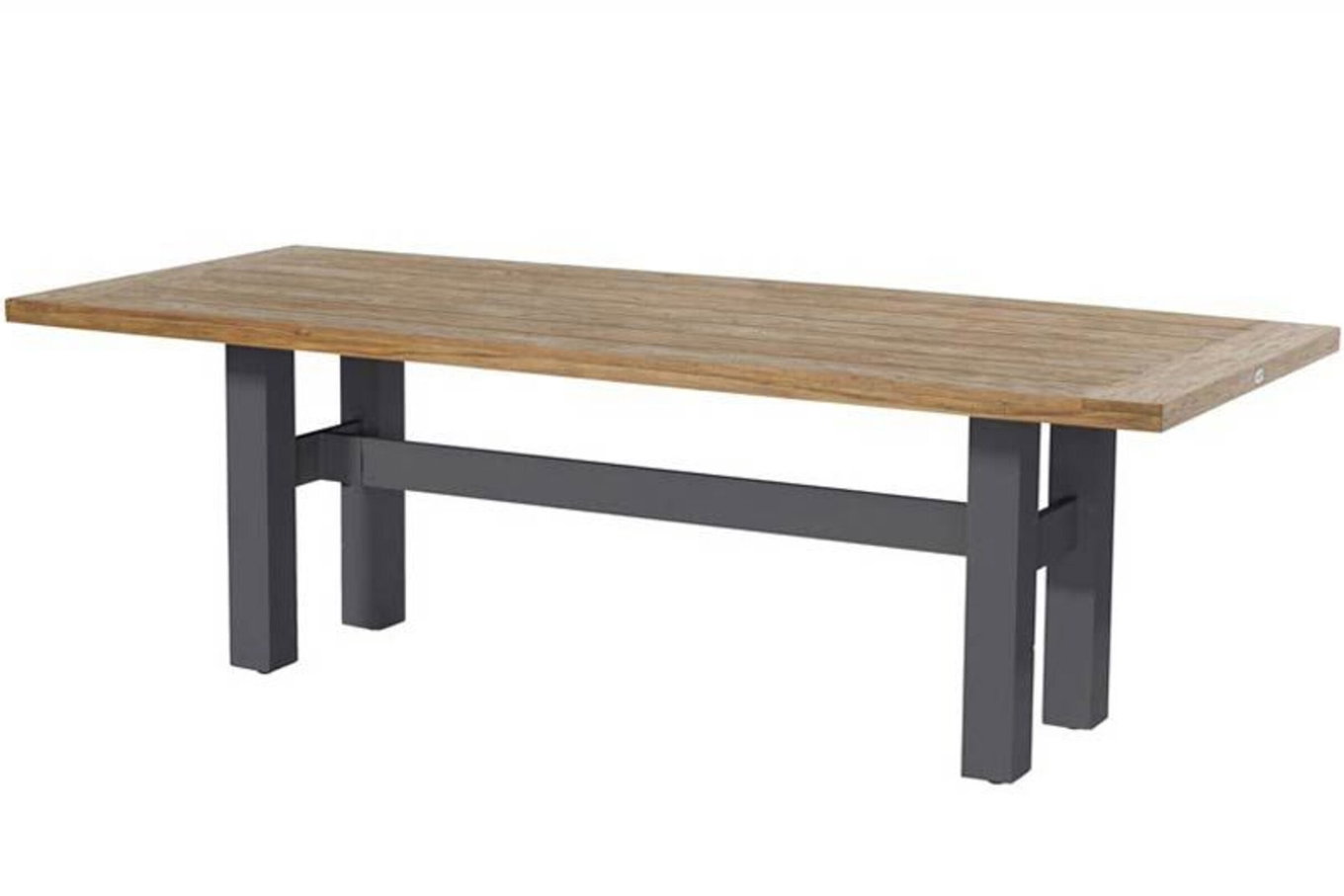 HARTMAN Yasmani Table à manger, xerix/teak natural, Alu/Teck, 240x100cm 18681__1