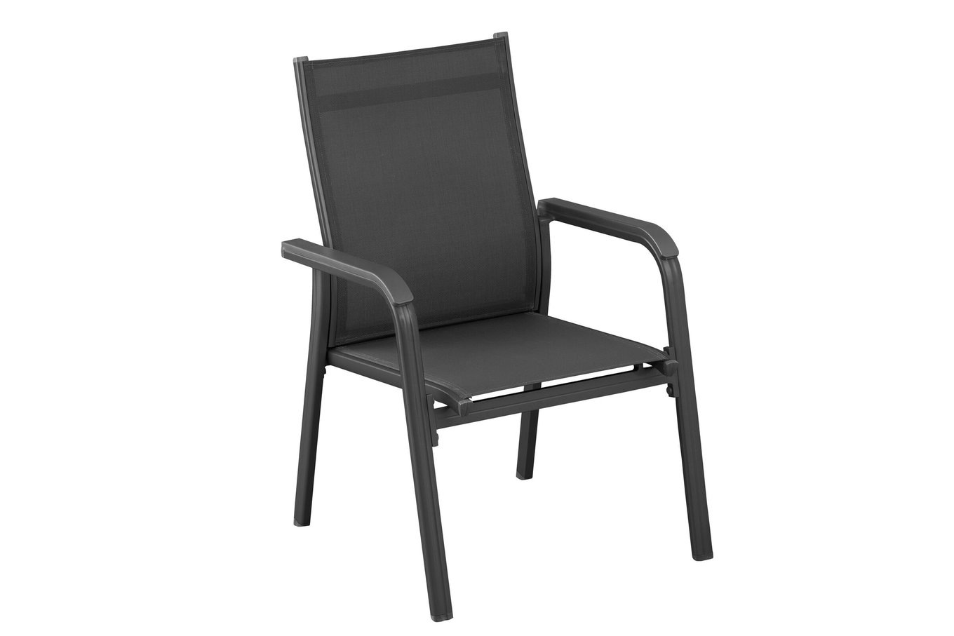 KETTLER BasicPlus Fauteuil empilable, anthracite/anthracite, Alu/Textilene, 0301205-7000 10704_2__1