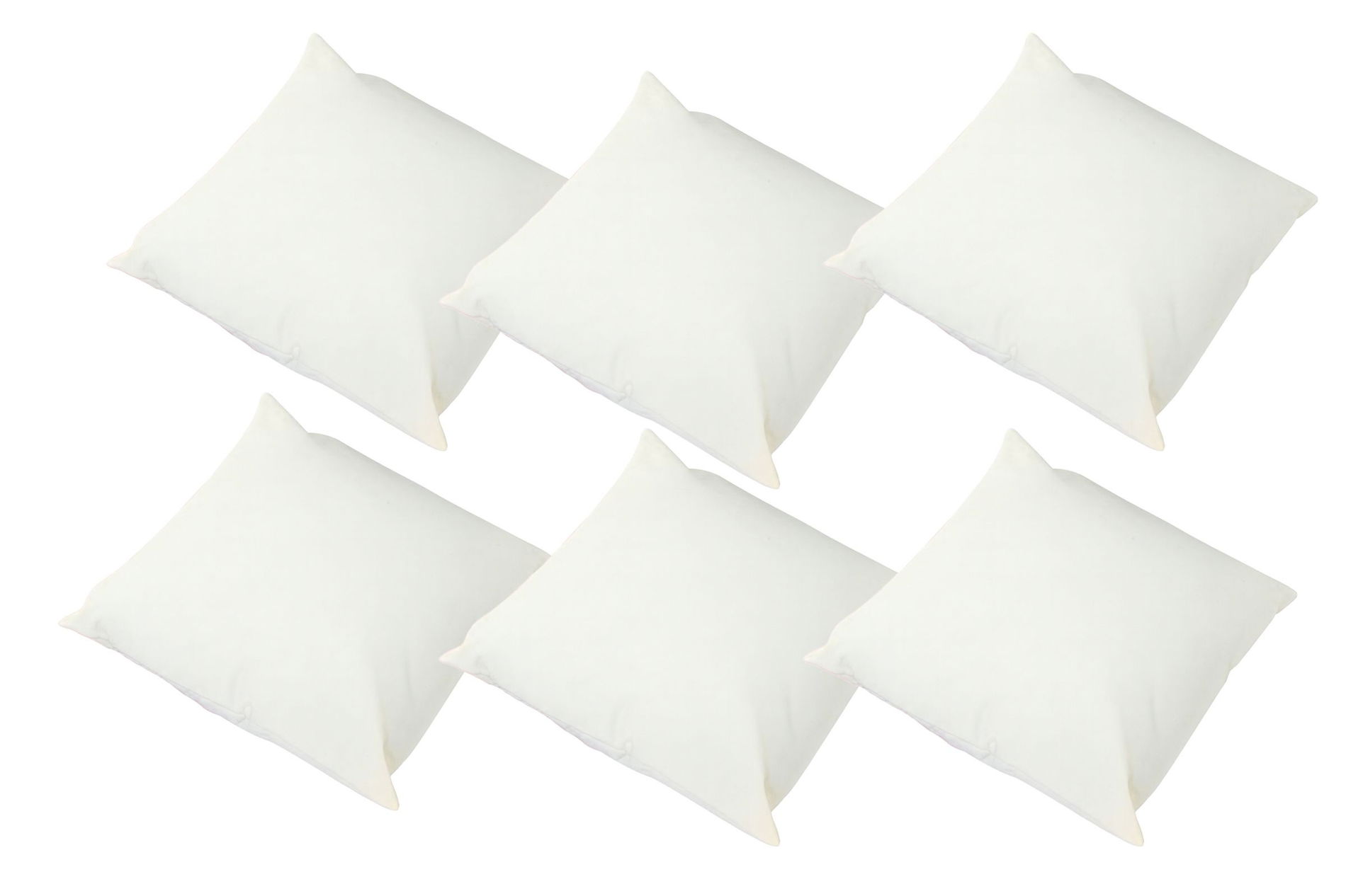 OUTFLEXX Lot de 6 coussins – blanc crème, 45 x 45 cm, hydrofuge & facile d'entretien, idéal pour les salons d'extérieur