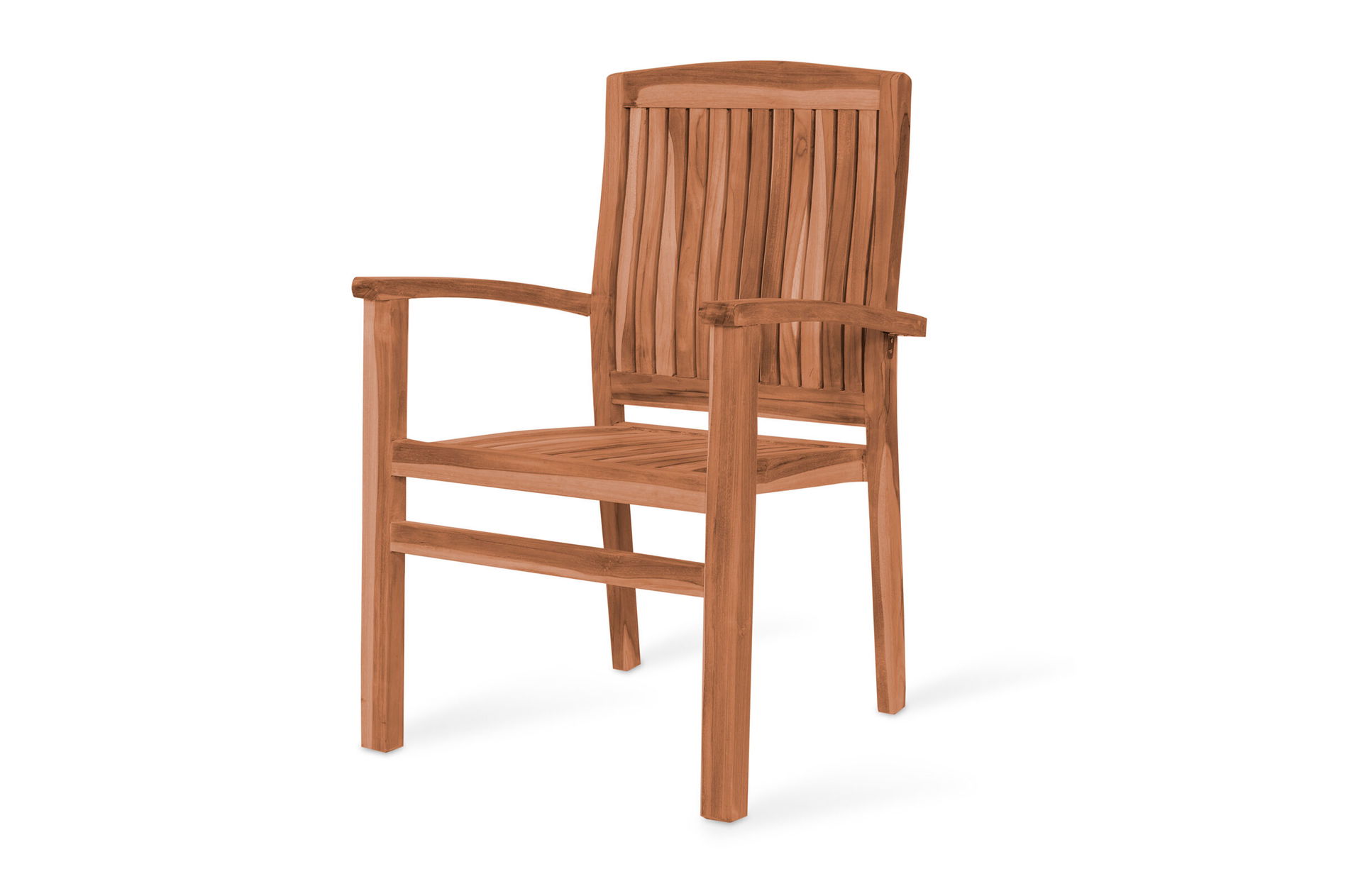 OUTFLEXX Washington Fauteuil empilable, naturel, Bois de teck, 62 x 56 x 92 cm 23524__1