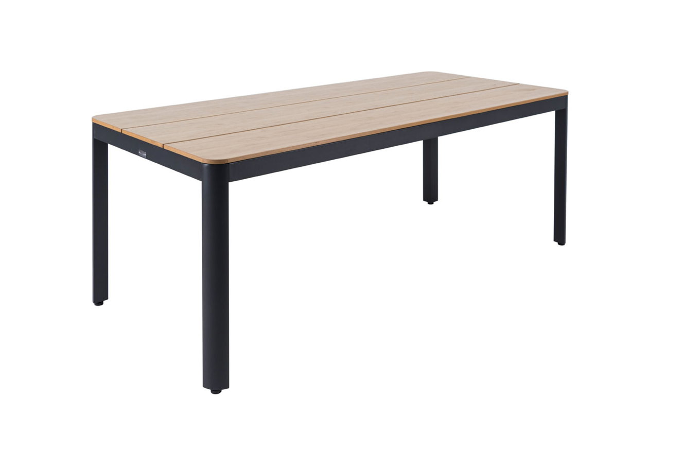 OUTFLEXX Tallinn Table de jardin, naturel/noir, Alu/Imitation bois, 200 x 90 cm 21299__1