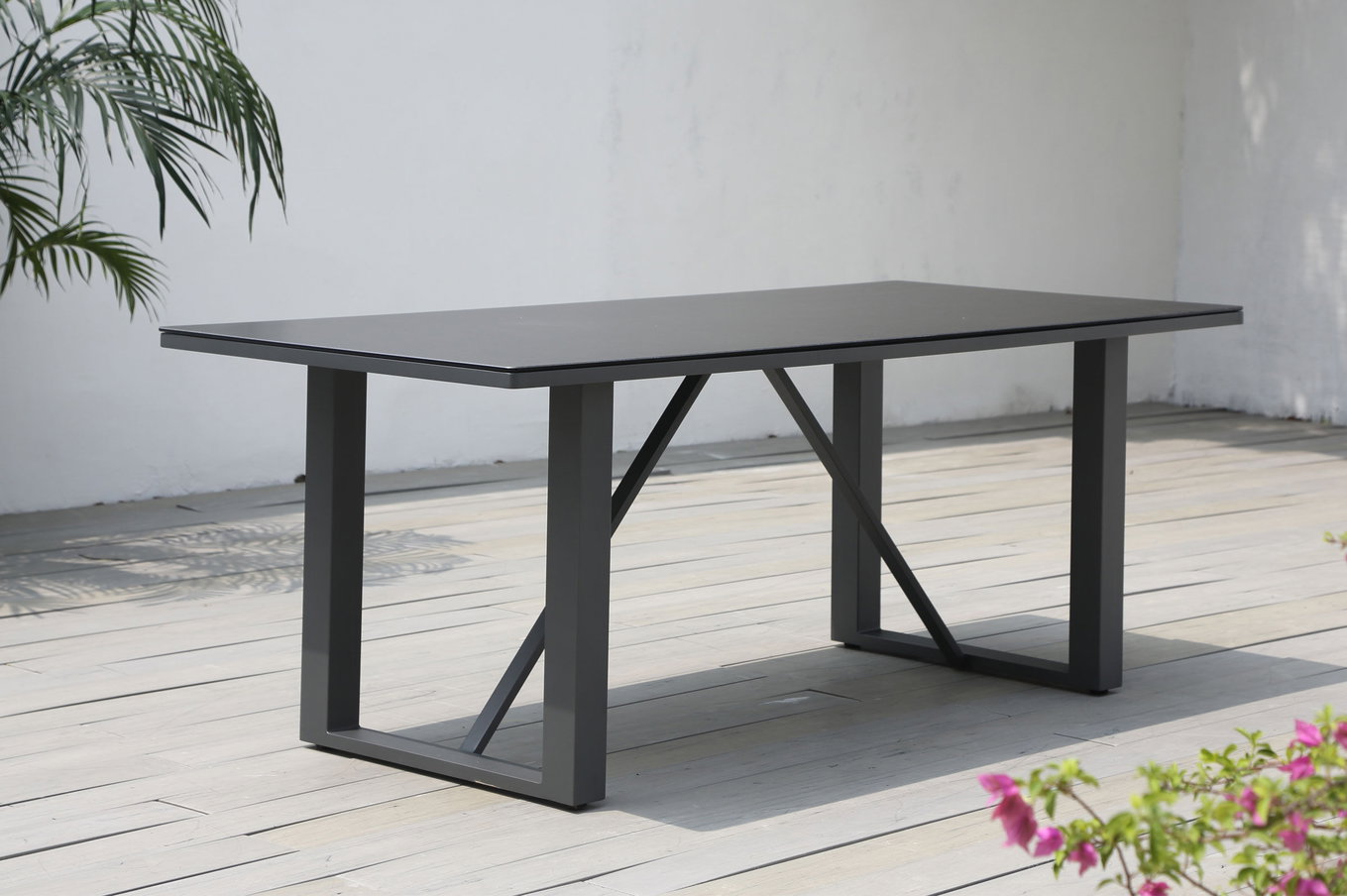 Table à manger OUTFLEXX, anthracite, aluminium, vitrocéramique, 200x90 cm 22299__1