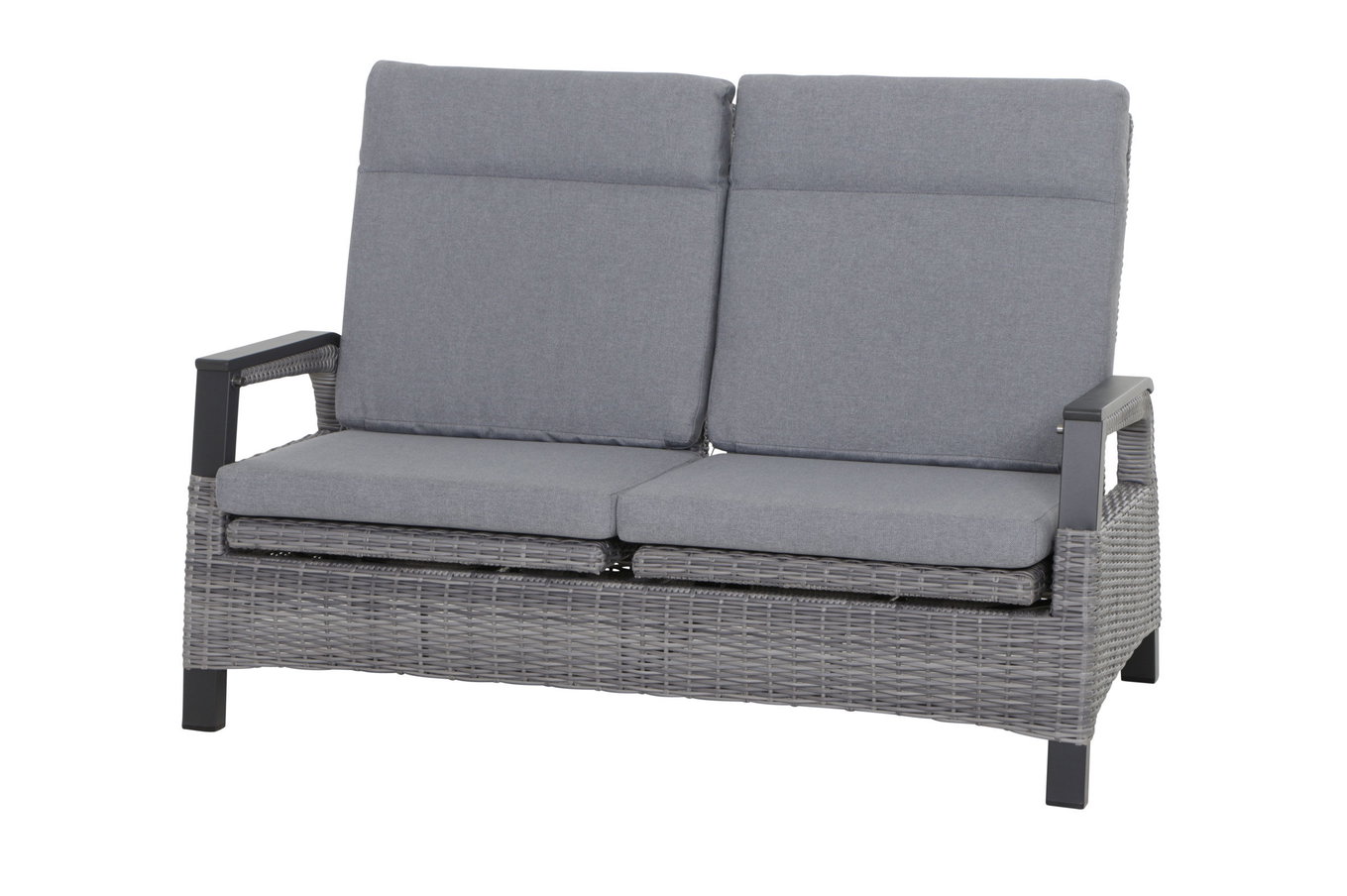 SIENA GARDEN Canapé Solea, anthracite/bleu, aluminium, 151,5x85x97 cm, réglable en continu 23706__1