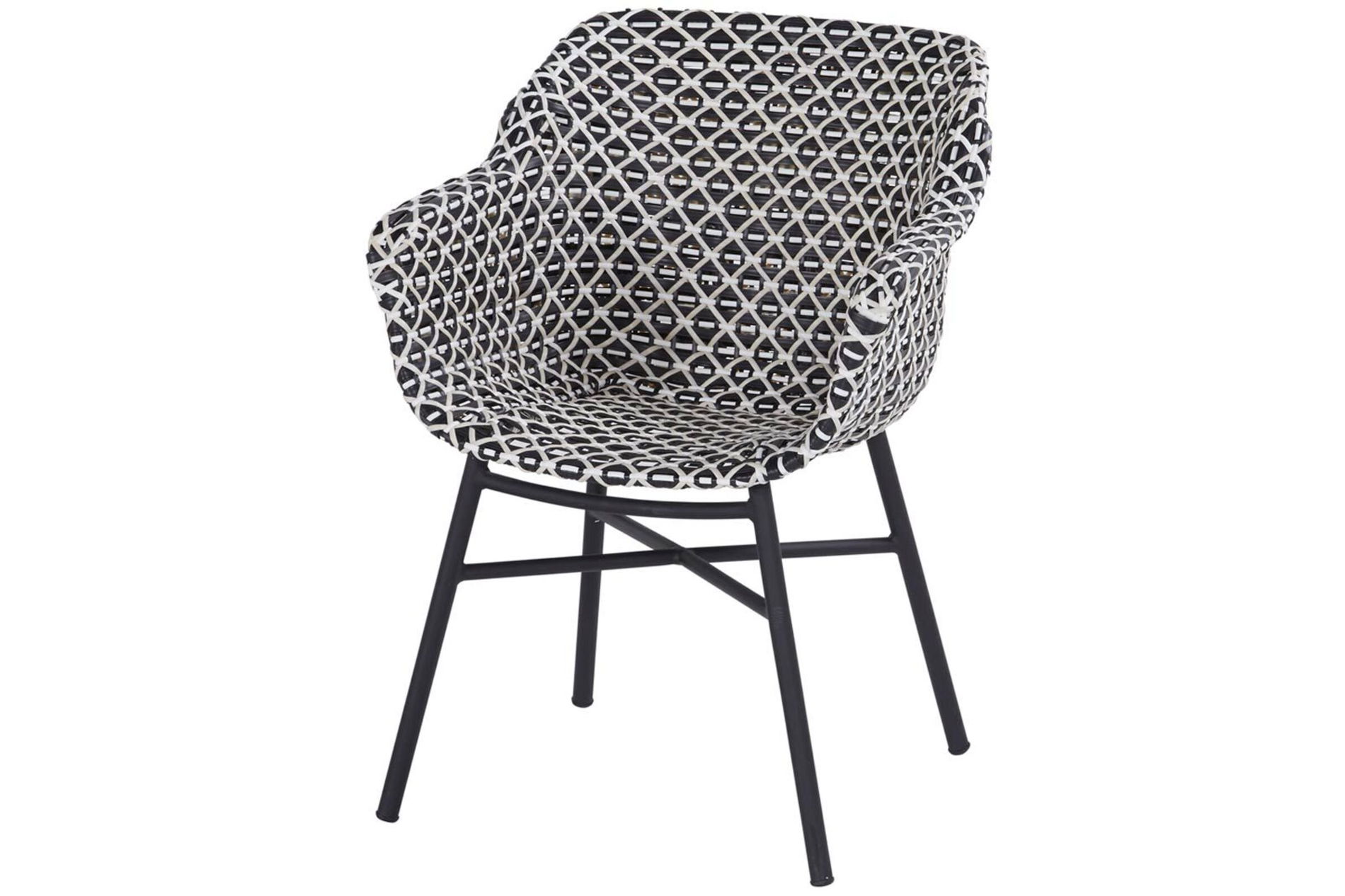 HARTMAN Delphine Fauteuil, noir/blanc, alu/plastique 18696__1