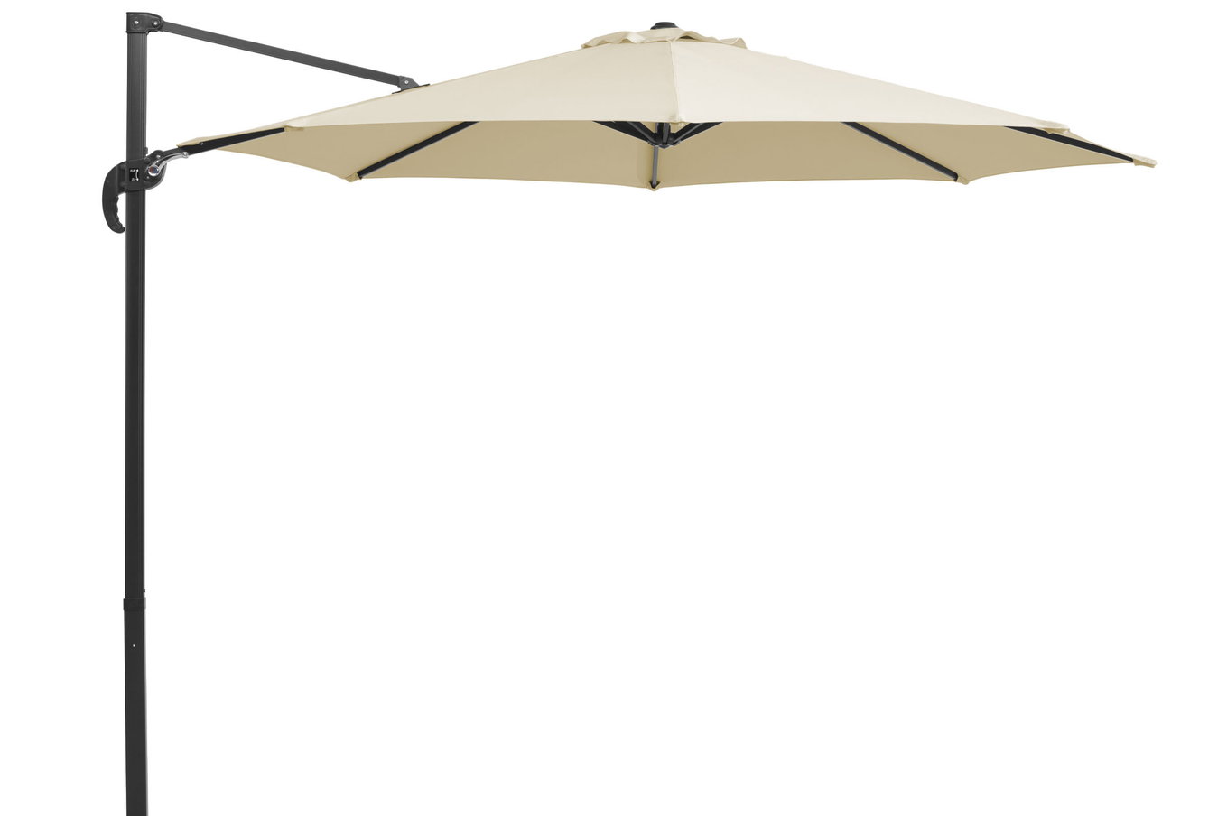 SCHNEIDER Rhodos Junior Parasol déporté, naturel, rond, Ø 300 cm 20855__1