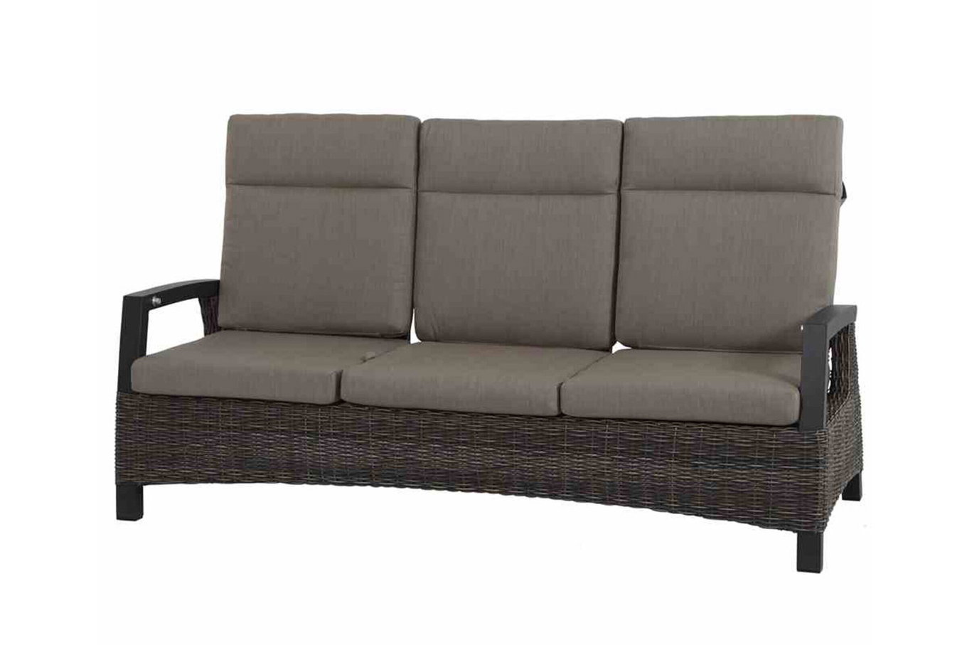 SIENA GARDEN Corido Canapé 3 places, charcoal, Alu / Tressage Gardino®, 206x87x103 cm, dossiers réglables 20196__1
