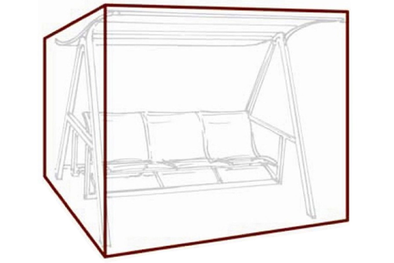 GARVIDA Housse de protection pour balancelles de jardin, marron, tissu polyester, 215 x 155 x 180 cm, avec cordon de serrage 19126__1