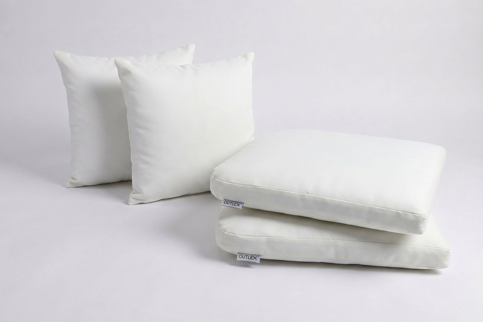 OUTFLEXX Auflagenset, 4-teilig, weiß, für 2er Set Sessel 2035
