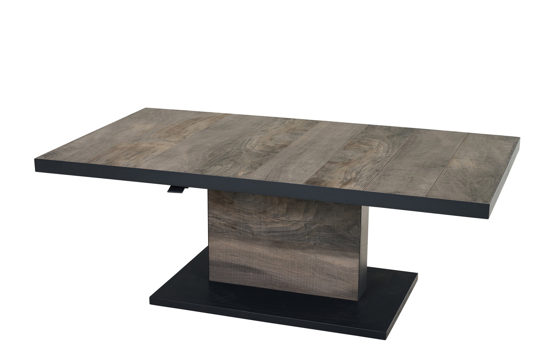 SIENA GARDEN Table à rallonge relevable Talina,160x90x52/72,anthracite/gris délavé