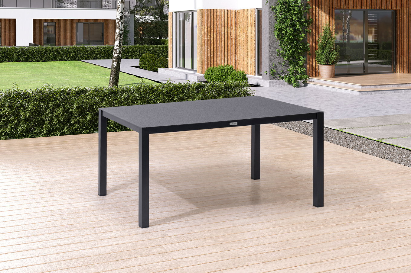 Table à manger OUTFLEXX, anthracite, Aluminium/Spraystone, 160x95 cm 24107__1