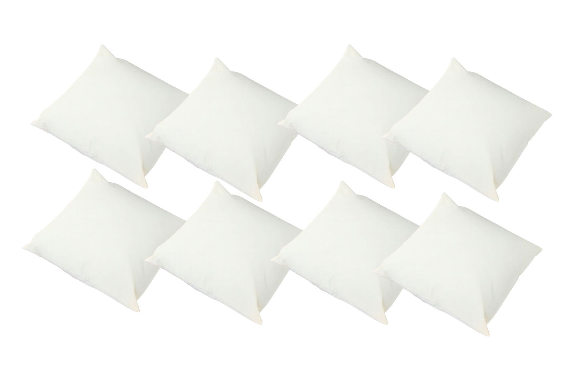 OUTFLEXX Lot de 8 coussins – blanc crème, 45 x 45 cm, résistants aux intempéries, anti-salissures & lavables pour meubles de jardin
