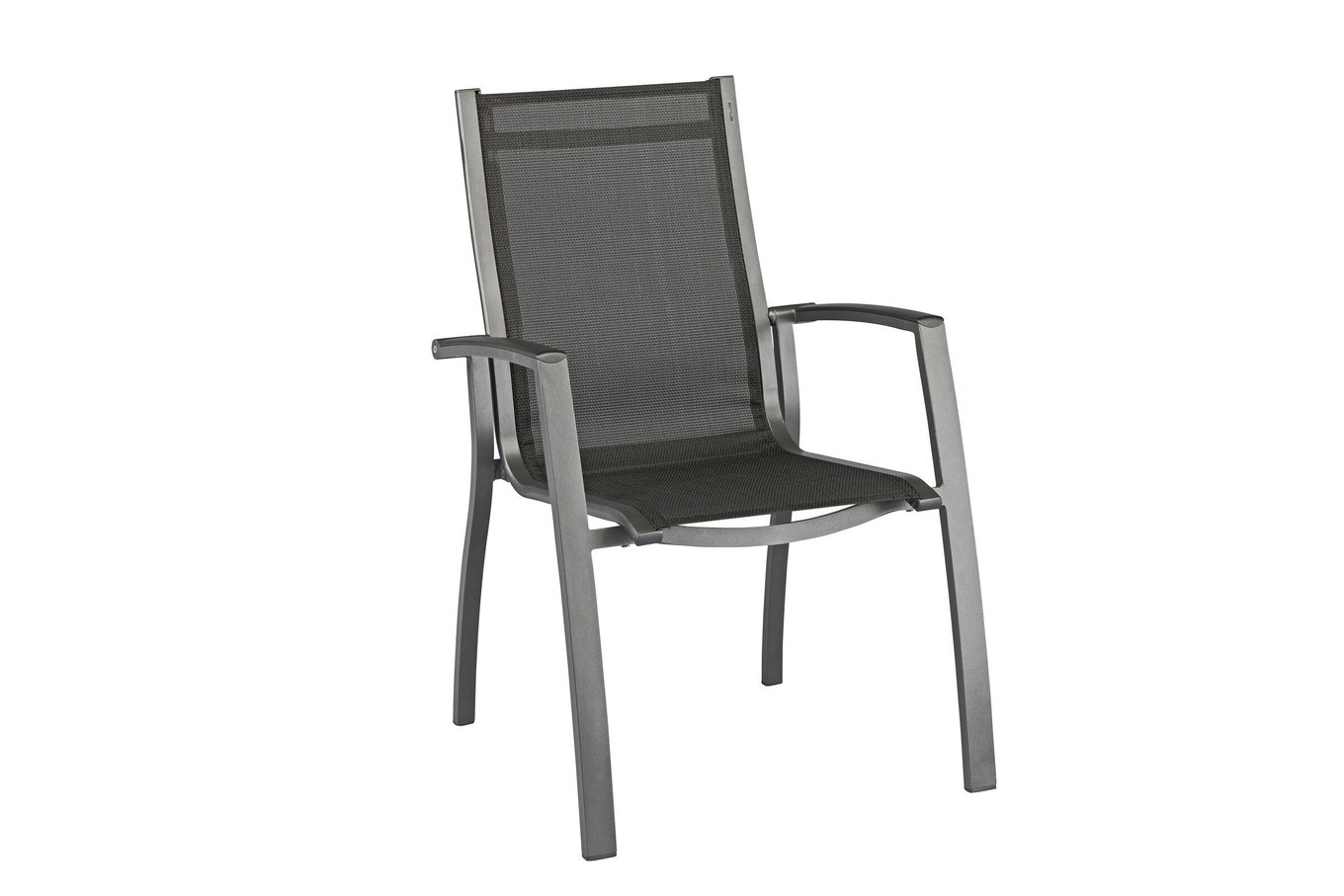 KETTLER Altura Fauteuil empilable, anthracite/anthracite, Alu/Textilène, 0302102-7100 10981__1