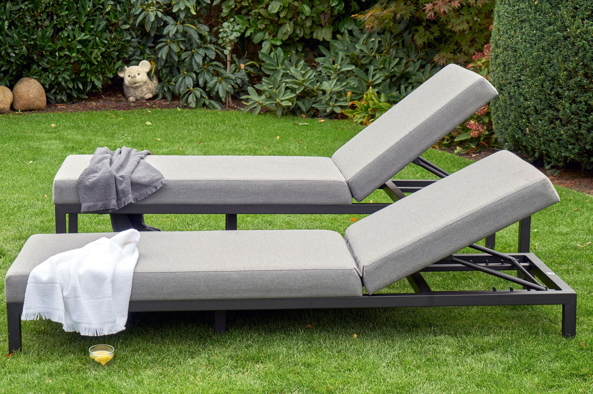 HARTMAN Eva Bain de soleil à roulettes, flanelle, Sunbrella, 195 x 70 x 31 cm, Dossier réglable 20465__1