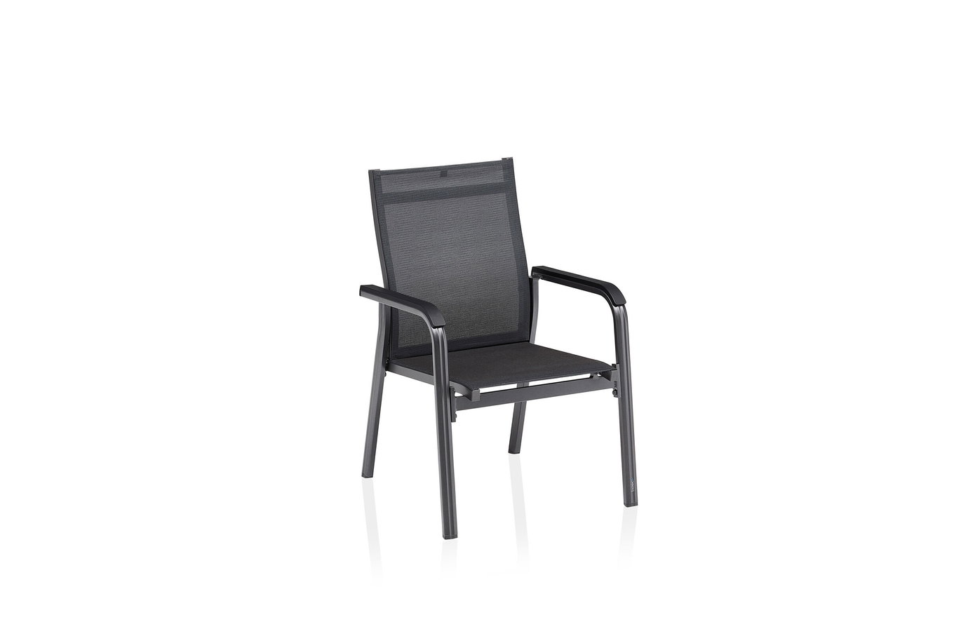 KETTLER Basic Plus Premium Fauteuil empilable, anthracite/réglisse, Alu/Toile outdoor, 0102405-7000 30906__1