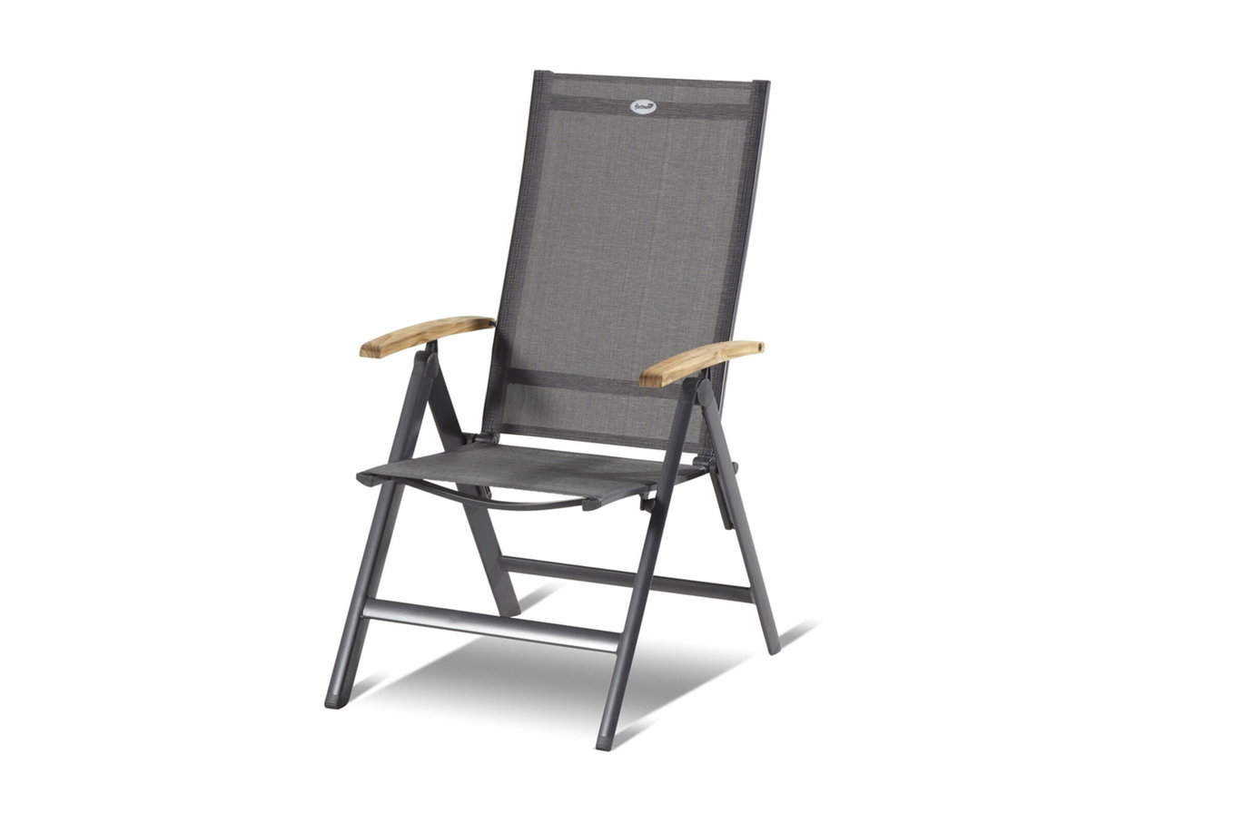 HARTMAN Aruba Chaise pliante, xerix/anthracite, Alu/Textilène, Accoudoirs en bois de teck 13458__1