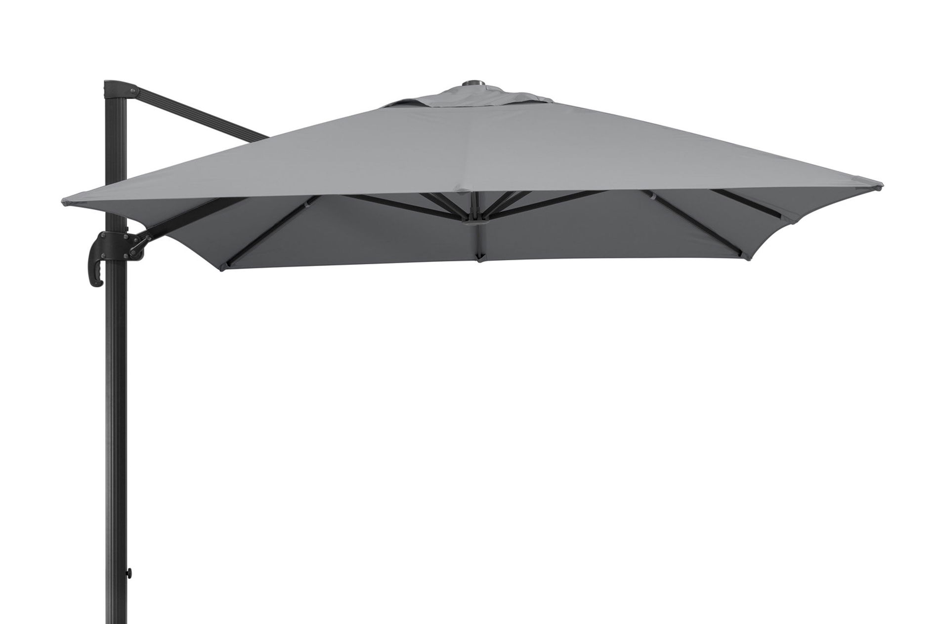 SCHNEIDER Modèle exclusif Rhodos Grande Parasol déporté, gris argenté, 400 x 300 cm, rectangulaire
