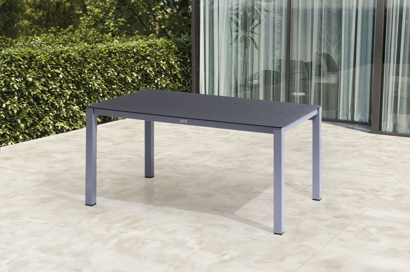 OUTFLEXX Table à manger, argent/anthracite, Aluminium/Spraystone, 160x95 cm 24106__1
