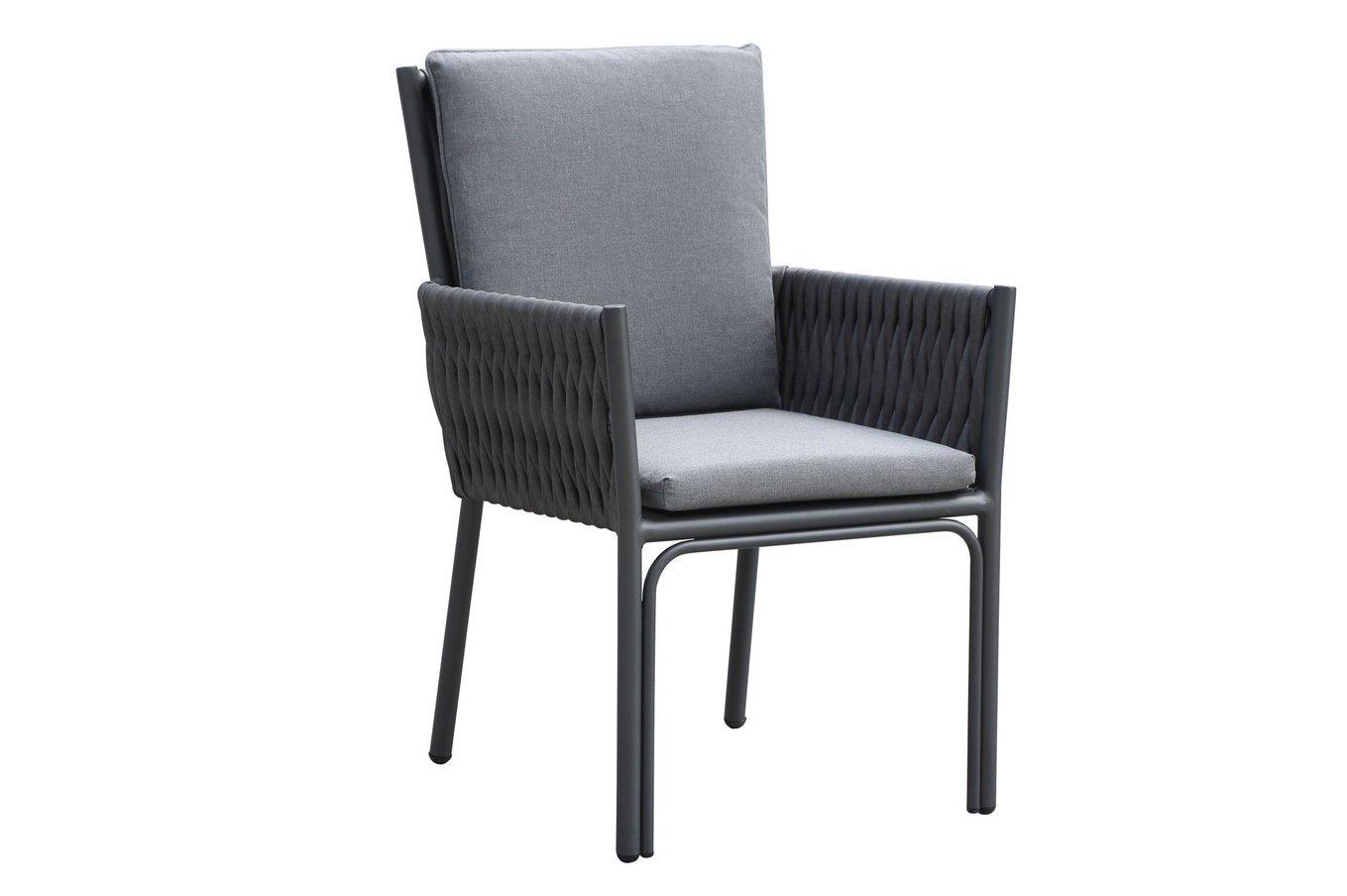 Fauteuil Dining OUTFLEXX Mermaid, anthracite, aluminium/tresse XL 57x63x89 cm, coussins inclus 22304__1