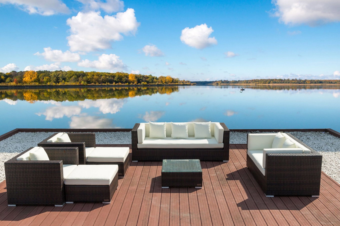 OUTFLEXX salon de jardin, marron marbré, résine tressée, 9 pers, coffre à coussins étanche, avec table d'appoint incluse 16062_BOX_B__1