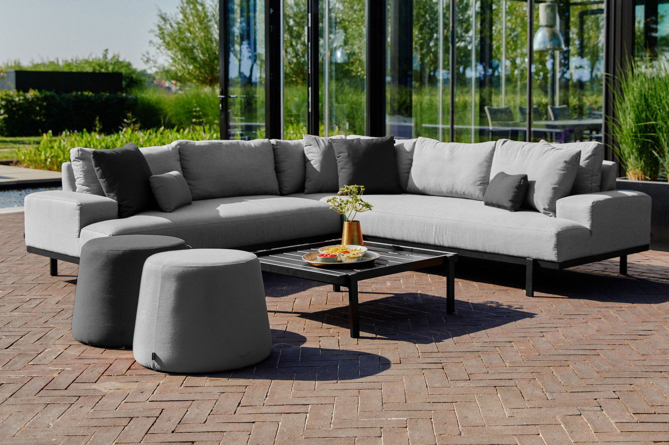 HARTMAN Lucas Salon d'angle, flanelle, Sunbrella, 5 personnes, forme en L 33802__1